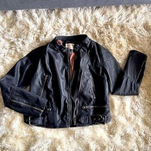 Free People Black Heartbreaker Faux
Leather - BRAND NEW!​​​